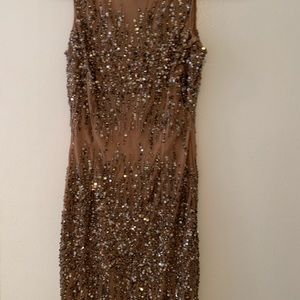 Adrianna Papell Sequin/ Beaded Mini Dress